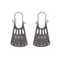 1 Pair Hip-Hop Retro Solid Color Inlay Alloy Turquoise Drop Earrings sku image 8