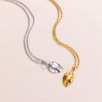 304 Stainless Steel 18K Gold Plated Simple Style Classic Style Asymmetrical Plating Solid Color Pendant Necklace main image 1