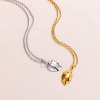 304 Stainless Steel 18K Gold Plated Simple Style Classic Style Asymmetrical Plating Solid Color Pendant Necklace main image 7