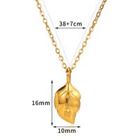 304 Stainless Steel 18K Gold Plated Simple Style Classic Style Asymmetrical Plating Solid Color Pendant Necklace main image 2