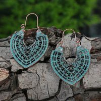 1 Pair Retro Solid Color Hollow Out Zinc Alloy Drop Earrings main image 5