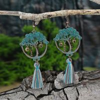 1 Pair Retro Solid Color Hollow Out Zinc Alloy Drop Earrings sku image 11
