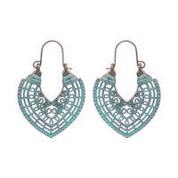 1 Pair Retro Solid Color Hollow Out Zinc Alloy Drop Earrings main image 3