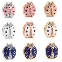 1 Piece 10*2mm Alloy Rhinestones Round Water Droplets Bee Beads main image 4