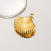 1 Piece 12.2 * 11mm 17.6 * Mm 18.1 * Mm Hole 1~1.9mm Stainless Steel 14K Gold Plated Starfish Shell Fish Tail Polished Pendant main image 4
