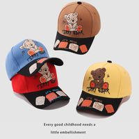 Children Unisex Casual Cute Letter Bear Baseball Cap main image 3