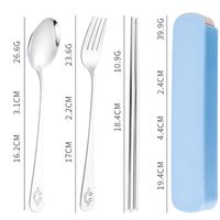 Casual Cute Solid Color 304 Stainless Steel Plastic Spoon 3 Pieces main image 2