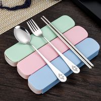 Casual Cute Solid Color 304 Stainless Steel Plastic Spoon 3 Pieces main image 7