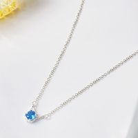 Sterling Silver Gold Plated Vintage Style Simple Style Plating Inlay Circle Topaz Olivine Pendant Necklace main image 7