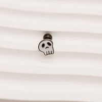 1 Piece Cute Wedding Pastoral Grimace Epoxy Stainless Steel Copper White Gold Plated Ear Studs main image 3