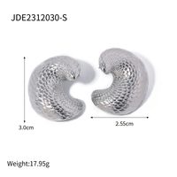 1 Pair IG Style Fish Scales 316 Stainless Steel  18K Gold Plated Earrings sku image 1