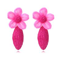 Pastoral Flower Raffia Gauze Women's Drop Earrings 1 Pair main image 1