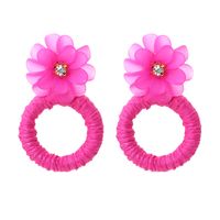 Casual Simple Style Flower Raffia Resin Women's Drop Earrings 1 Pair sku image 1