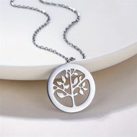 316 Stainless Steel  18K Gold Plated Simple Style Classic Style Plating Life Tree main image 7