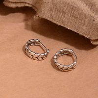 1 Pair Casual Streetwear Solid Color Copper Earrings sku image 1