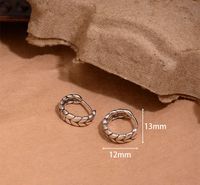 1 Pair Casual Streetwear Solid Color Copper Earrings main image 2