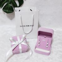Elegant Simple Style Letter Solid Color Flannel Jewelry Boxes sku image 9