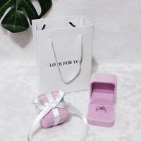 Elegant Simple Style Letter Solid Color Flannel Jewelry Boxes sku image 3