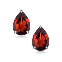 1 Pair Fairy Style Elegant Solid Color Inlay Sterling Silver Zircon Ear Studs sku image 1