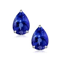 1 Pair Fairy Style Elegant Solid Color Inlay Sterling Silver Zircon Ear Studs sku image 9