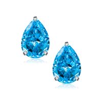 1 Pair Fairy Style Elegant Solid Color Inlay Sterling Silver Zircon Ear Studs sku image 11