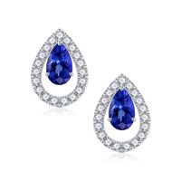 1 Pair Elegant Solid Color Plating Inlay Sterling Silver Zircon Silver Plated Ear Studs sku image 9