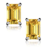 1 Pair Elegant Shiny Solid Color Plating Inlay Sterling Silver Zircon Silver Plated Ear Studs sku image 12