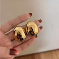 1 Pair Classical Oval Alloy Ear Studs main image 3