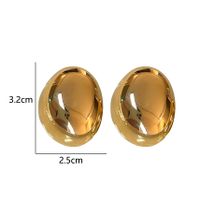 1 Pair Classical Oval Alloy Ear Studs main image 2