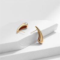 1 Pair Simple Style Classic Style Solid Color Water Drop Plating 304 Stainless Steel 18K Gold Plated Ear Studs main image 4