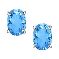 1 Pair Elegant Commute Solid Color Inlay Sterling Silver Zircon Silver Plated Ear Studs sku image 3