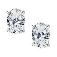 1 Pair Elegant Commute Solid Color Inlay Sterling Silver Zircon Silver Plated Ear Studs sku image 4