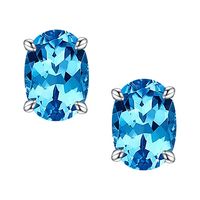 1 Pair Elegant Commute Solid Color Inlay Sterling Silver Zircon Silver Plated Ear Studs sku image 10