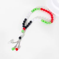 Classical Retro Round Color Block Resin Beaded Unisex Rosary main image 4