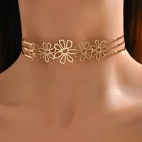 Wholesale Jewelry IG Style Simple Style Flower Iron Choker main image 3