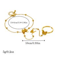 Vintage Style Sweet Butterfly 304 Stainless Steel 18K Gold Plated Bracelets In Bulk main image 2