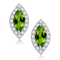 1 Pair Elegant Shiny Solid Color Plating Inlay Sterling Silver Zircon Silver Plated Ear Studs sku image 8