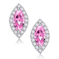 1 Pair Elegant Shiny Solid Color Plating Inlay Sterling Silver Zircon Silver Plated Ear Studs sku image 10