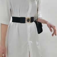 Basic Simple Style Classic Style Geometric Pu Leather Cloth Women's Leather Belts main image 3