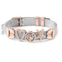 Casual Modern Style Letter 304 Stainless Steel 14K Gold Plated Alloy Rhinestones Wristband Bangle In Bulk sku image 8