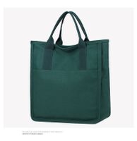 Women's Canvas Solid Color Streetwear Square Zipper Handbag main image 5