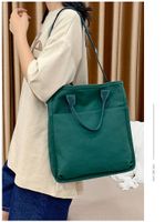 Women's Canvas Solid Color Streetwear Square Zipper Handbag main image 2