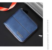 Men's Solid Color Pu Leather Zipper Small Wallets main image 2