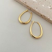 1 Pair Exaggerated Simple Style Solid Color Copper Earrings main image 6