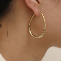 1 Pair Exaggerated Simple Style Solid Color Copper Earrings main image 3