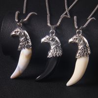 Retro Commute Acrylic Wolf Tooth 201 Stainless Steel Arylic Zinc Alloy Inlay Acrylic Men's Sweater Chain main image 1