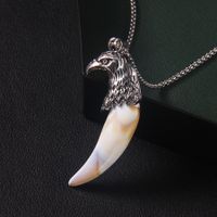 Retro Commute Acrylic Wolf Tooth 201 Stainless Steel Arylic Zinc Alloy Inlay Acrylic Men's Sweater Chain main image 6