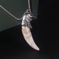 Retro Commute Acrylic Wolf Tooth 201 Stainless Steel Arylic Zinc Alloy Inlay Acrylic Men's Sweater Chain main image 4