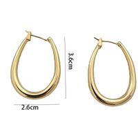 1 Pair Exaggerated Simple Style Solid Color Copper Earrings main image 2