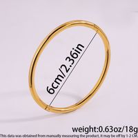 Style Simple Rond Acier Inoxydable 304 Plaqué Or 18K Bracelet En Masse main image 11